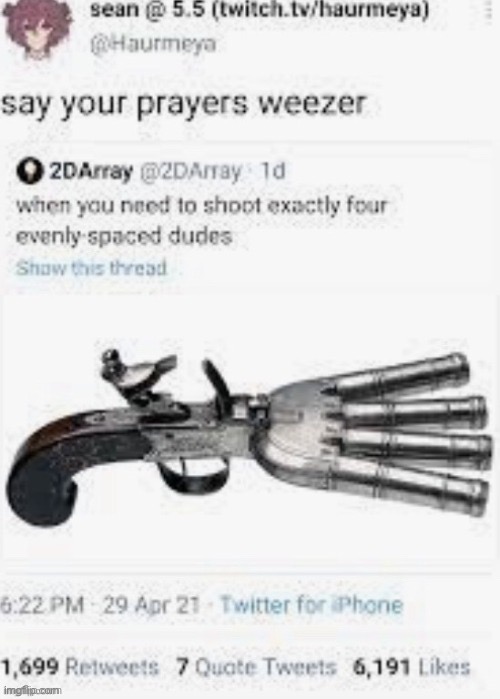 Anti weezer gun | made w/ Imgflip meme maker