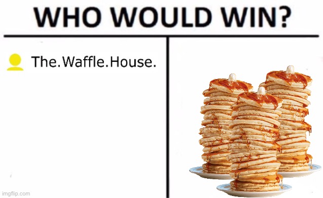 his worst nightmare | image tagged in waffle vs blank | made w/ Imgflip meme maker