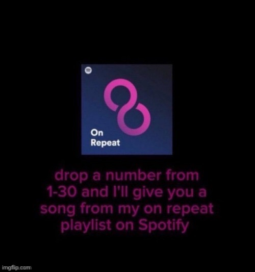 . | image tagged in on repeat spotify playlist | made w/ Imgflip meme maker