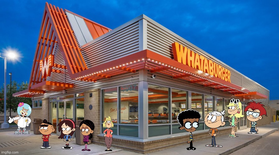 Going to Whataburger | image tagged in the loud house,nickelodeon,lincoln loud,spongebob,ronnie anne,ronnie anne santiago | made w/ Imgflip meme maker