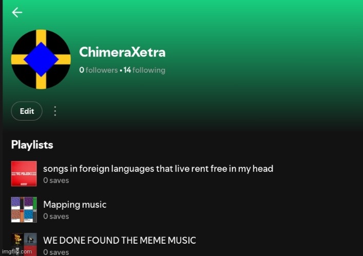 go follow my spotify | made w/ Imgflip meme maker