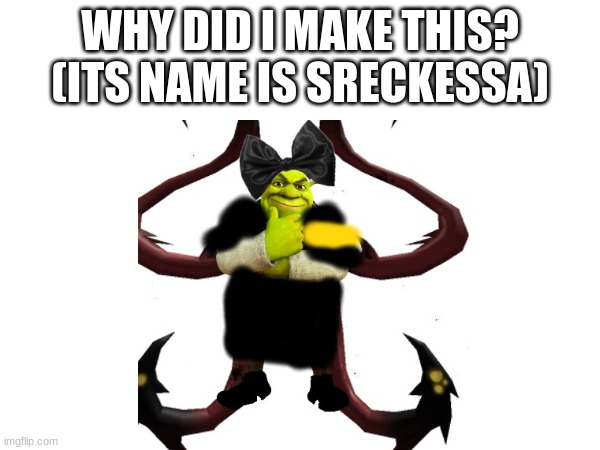 WHY DID I MAKE THIS? (ITS NAME IS SRECKESSA) | made w/ Imgflip meme maker