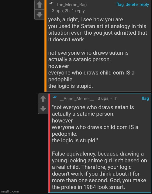 this mf is still yapping about how he thinks drawing child pron is ok | made w/ Imgflip meme maker