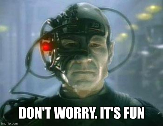 The Borg | DON'T WORRY. IT'S FUN | image tagged in the borg | made w/ Imgflip meme maker