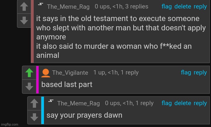 say your prayers dawn | made w/ Imgflip meme maker