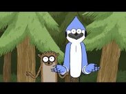 High Quality Mordecai and Rigby looking forward Blank Meme Template