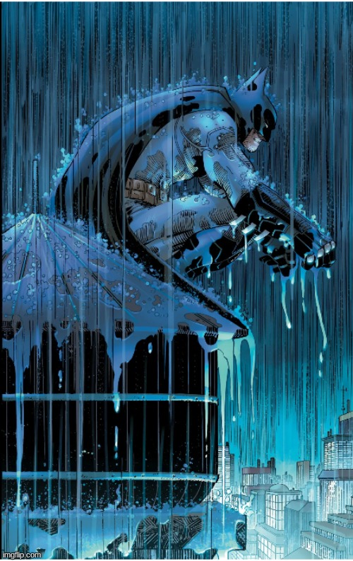 Batman under the rain | image tagged in batman under the rain | made w/ Imgflip meme maker