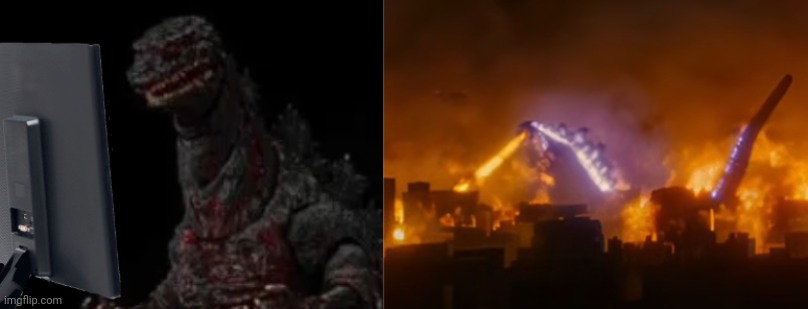 shin godzilla reaction | image tagged in shin godzilla reaction | made w/ Imgflip meme maker