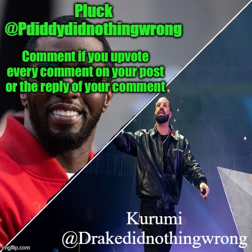 Pluck and Kurumi shared announcement | Comment if you upvote every comment on your post or the reply of your comment | image tagged in pluck and kurumi shared announcement | made w/ Imgflip meme maker