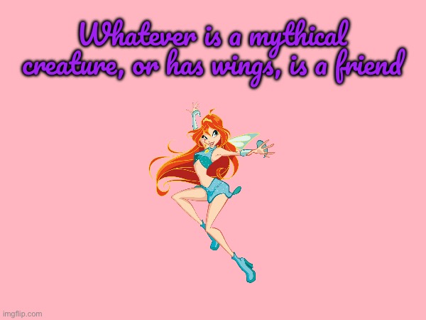 2nd Commandment | Whatever is a mythical creature, or has wings, is a friend | image tagged in girl,fairy,wings,pretty girl,gorgeous,magic | made w/ Imgflip meme maker