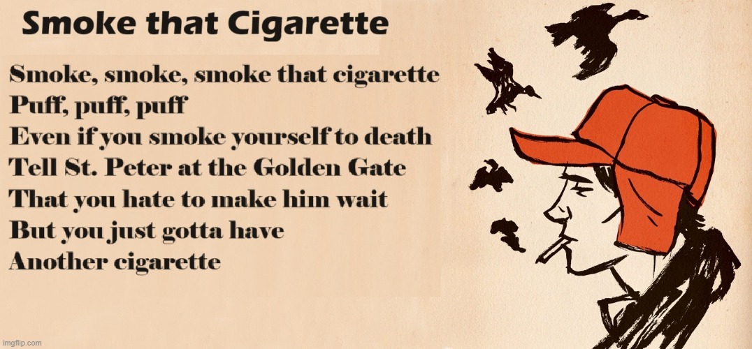 Going Up in Smoke or Going Ducks in Smoke | image tagged in vince vance,memes,catcher in the rye,smoke,cigarette,ducks | made w/ Imgflip meme maker