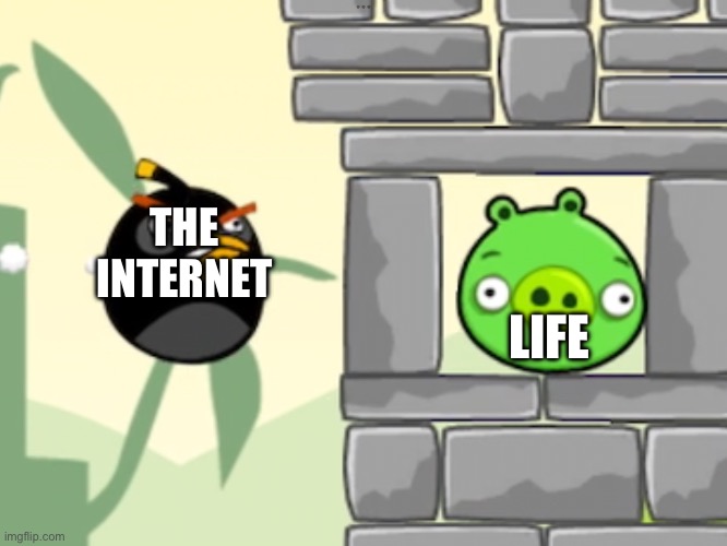 oh no | THE INTERNET; LIFE | image tagged in oh no | made w/ Imgflip meme maker