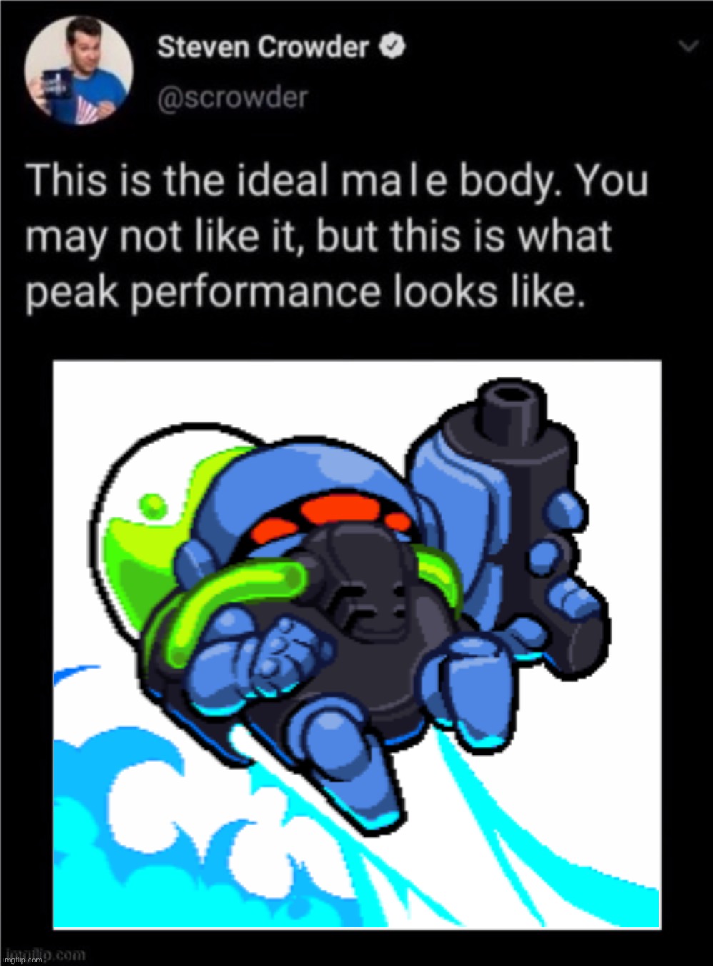 ideal male body is that of a radiation addict | image tagged in ideal male body hq | made w/ Imgflip meme maker