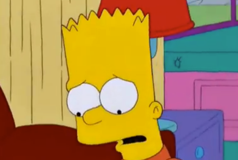 Bart Simpson Is Sad Blank Meme Template