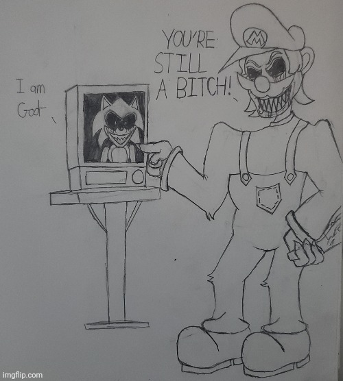 Stress Doodle | image tagged in mario's madness,sonic exe,drawing | made w/ Imgflip meme maker