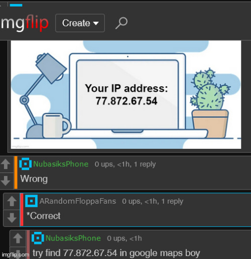 Lil bro tried to find my ip address | made w/ Imgflip meme maker