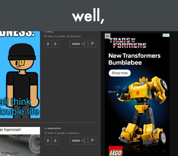 @lala_. check this sick badass ad i found next to ur meme | well, | made w/ Imgflip meme maker