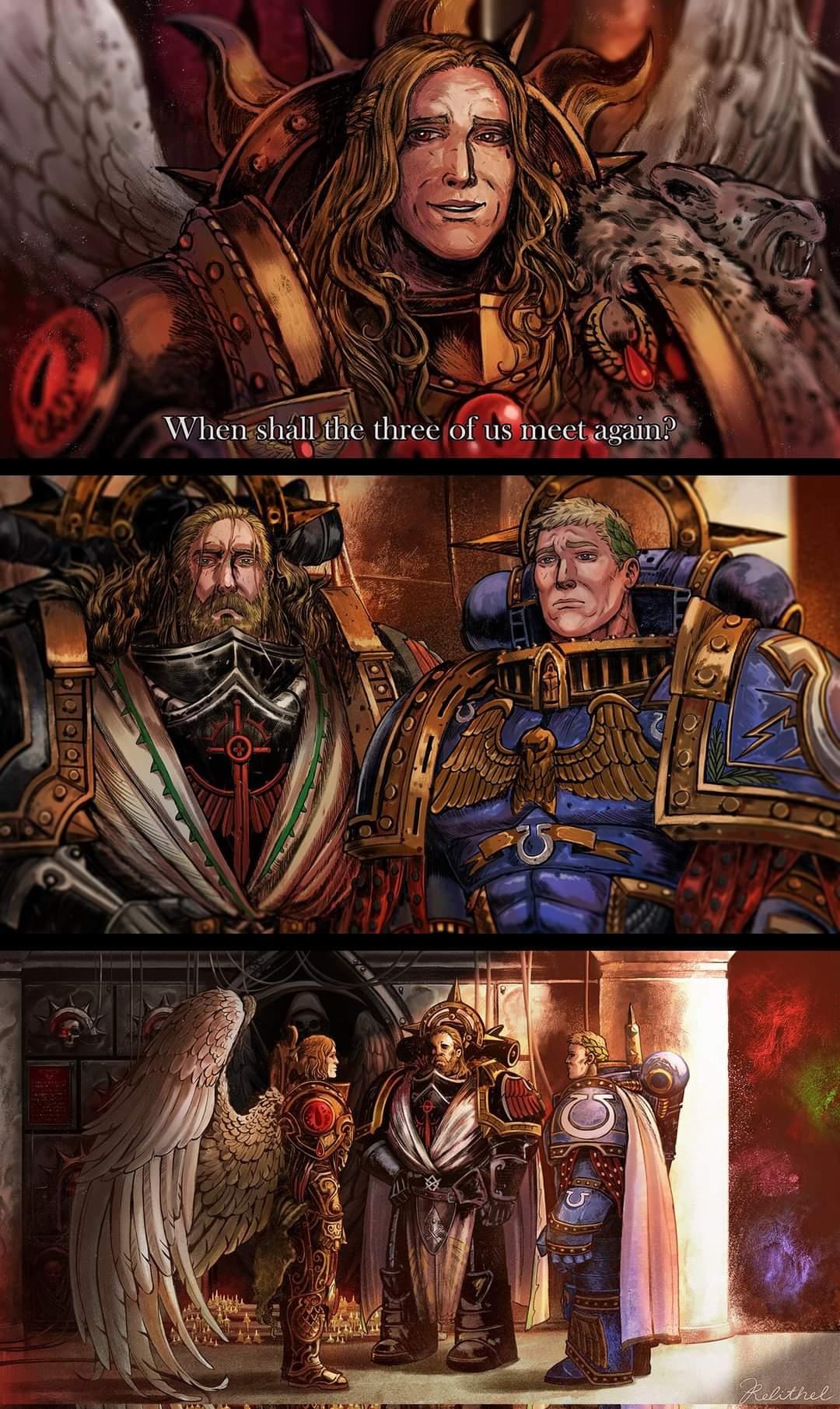 High Quality Sanguinius Guilliman Lion Blank Meme Template