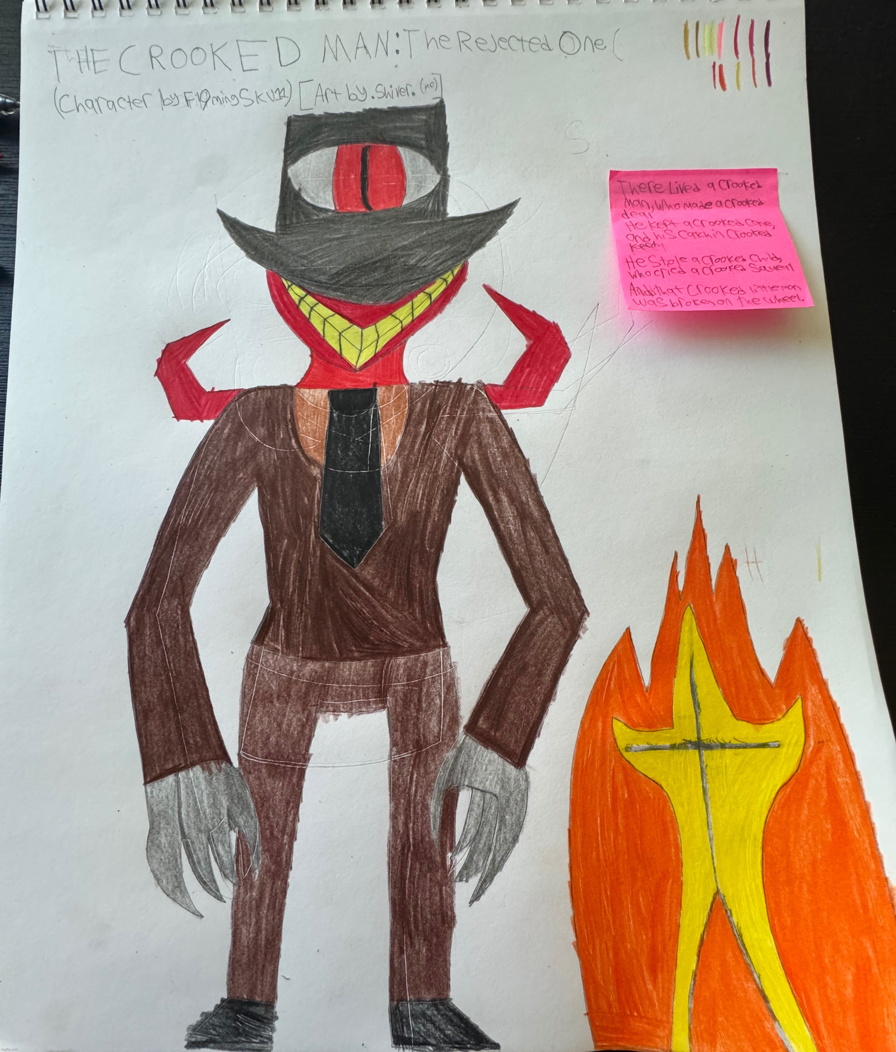 The Crooked Man: The Rejected One (Character by Fl9mingSku11, Drawing by .Shiver.) | made w/ Imgflip meme maker