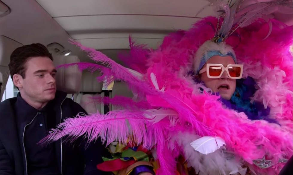 Elton John carpool flipped Blank Meme Template