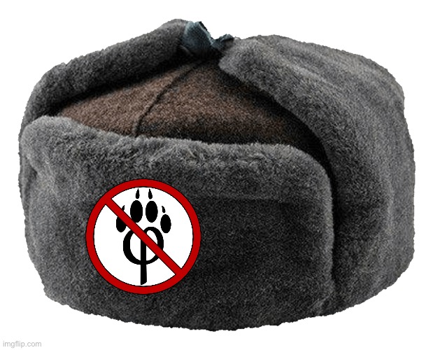 Turned a communist hat anti an anti furry hat and it looks much better | image tagged in communist hat | made w/ Imgflip meme maker