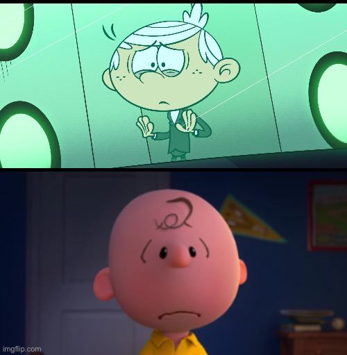 Charlie Brown Feels Bad for Lincoln Loud | image tagged in snoopy,charlie brown,nickelodeon,the loud house,lincoln loud,movie | made w/ Imgflip meme maker