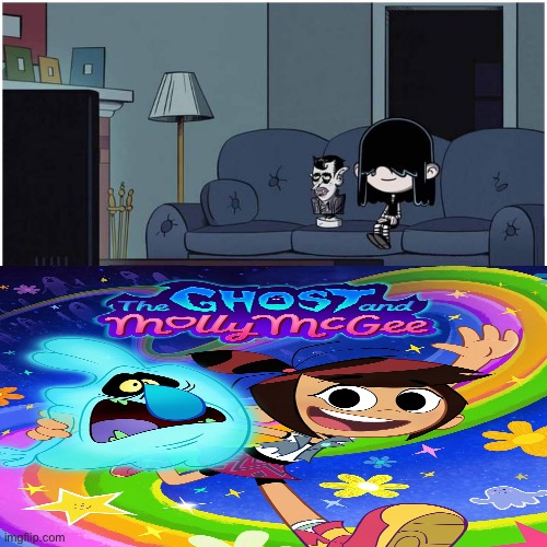 Lucy Loud Watching *TGAMM | image tagged in the loud house,nickelodeon,disney,disney channel,the ghost and molly mcgee,disney plus | made w/ Imgflip meme maker