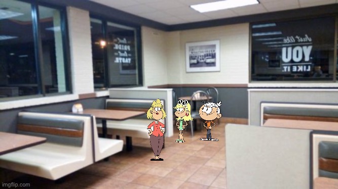 Inside Whataburger | image tagged in the loud house,nickelodeon,lincoln loud,texas,food,fast food | made w/ Imgflip meme maker