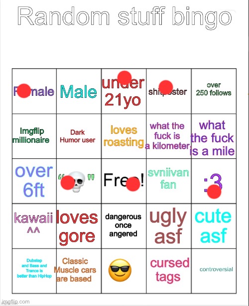 Random Stuff Bingo | image tagged in random stuff bingo | made w/ Imgflip meme maker