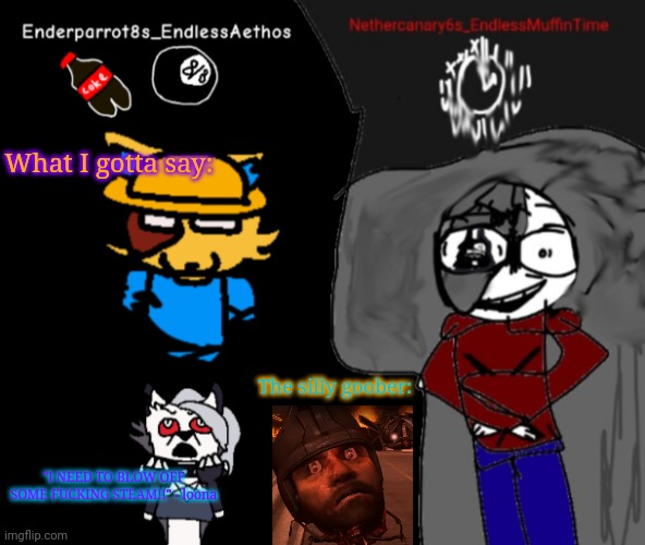 High Quality Enderparrot8 and Nethercanary6 shared announcement Blank Meme Template