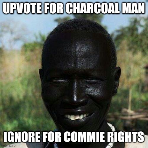 Trolling the AUB | UPVOTE FOR CHARCOAL MAN; IGNORE FOR COMMIE RIGHTS | image tagged in no i are the niggest | made w/ Imgflip meme maker