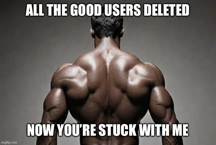 My official apology to Ava Tyson - Part I | ALL THE GOOD USERS DELETED; NOW YOU’RE STUCK WITH ME | image tagged in my official apology to ava tyson - part i | made w/ Imgflip meme maker