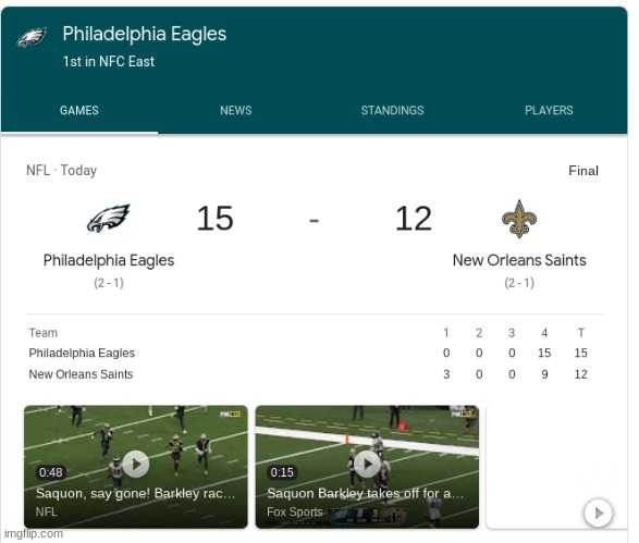 EAGLES BEAT THE NUMBER 1 OFFENSE WERE SO BACK FLY EAGLES FLY | made w/ Imgflip meme maker