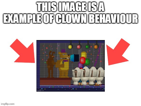 This image is a example of clown behaviour | image tagged in this image is a example of clown behaviour | made w/ Imgflip meme maker