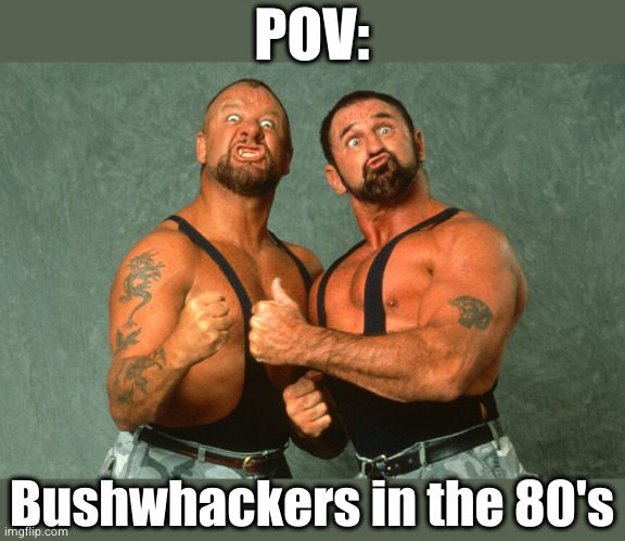 POV:; Bushwhackers in the 80's | made w/ Imgflip meme maker