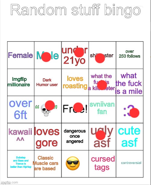 Random Stuff Bingo | image tagged in random stuff bingo | made w/ Imgflip meme maker