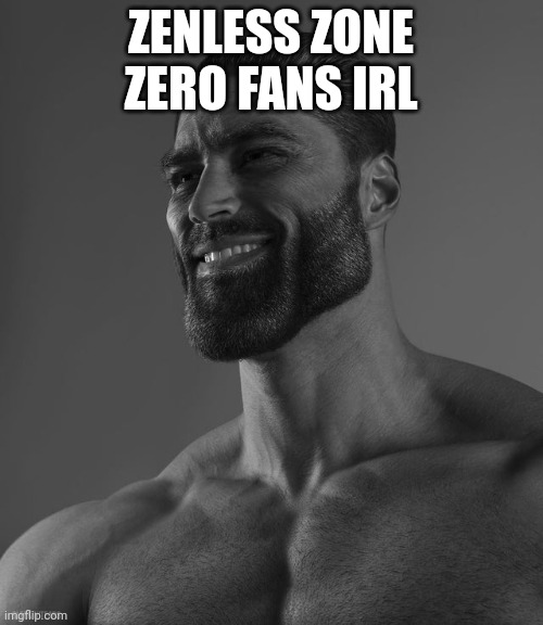 Giga Chad | ZENLESS ZONE ZERO FANS IRL | image tagged in giga chad | made w/ Imgflip meme maker