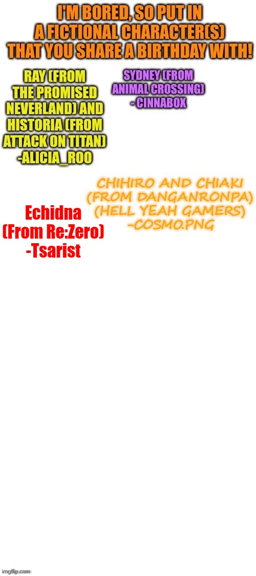 Echidna (From Re:Zero)
-Tsarist | made w/ Imgflip meme maker