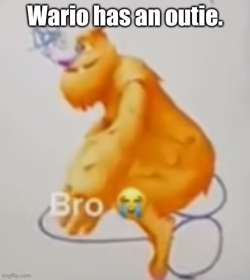 Dickrider | Wario has an outie. | image tagged in dickrider | made w/ Imgflip meme maker