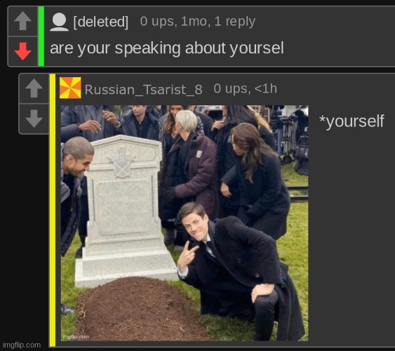L bozo, rest in piss deleted user | made w/ Imgflip meme maker