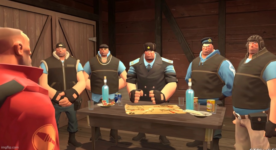 Soldier and the Russian mafia | image tagged in soldier and the russian mafia | made w/ Imgflip meme maker