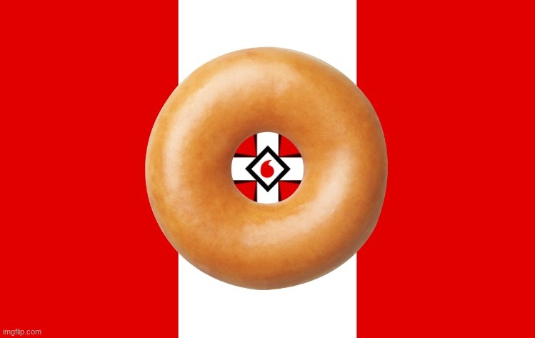 Krispy Kreme Klan flag | image tagged in krispy kreme klan flag | made w/ Imgflip meme maker