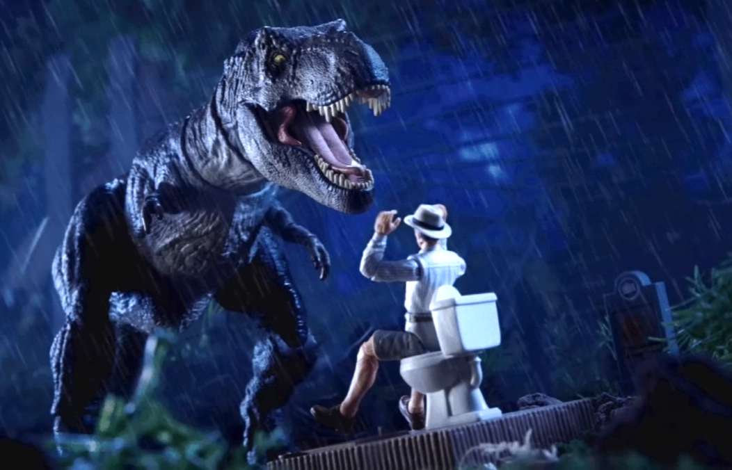 Jurassic park toilet Blank Meme Template