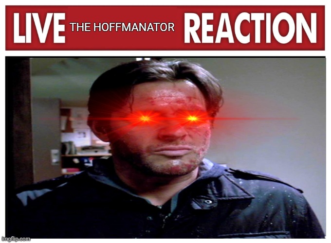 Live reaction | THE HOFFMANATOR | image tagged in live reaction | made w/ Imgflip meme maker