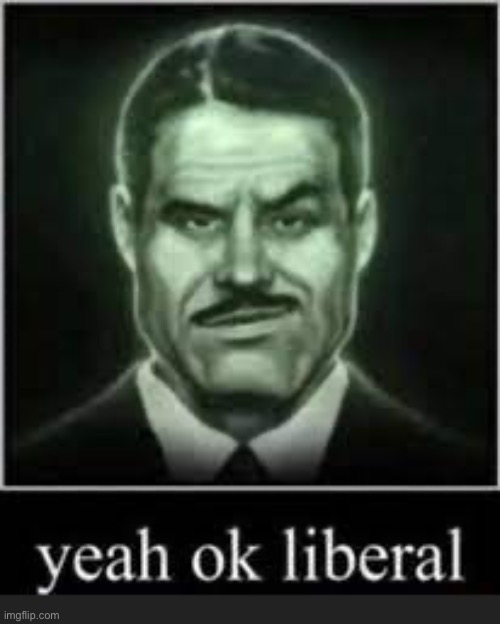 Yeah ok liberal | image tagged in yeah ok liberal | made w/ Imgflip meme maker