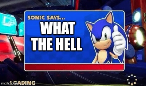 Sonic Says | WHAT THE HELL | image tagged in sonic says | made w/ Imgflip meme maker