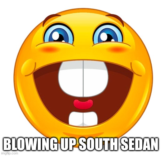 buck tooth smile | BLOWING UP SOUTH SEDAN | image tagged in buck tooth smile | made w/ Imgflip meme maker