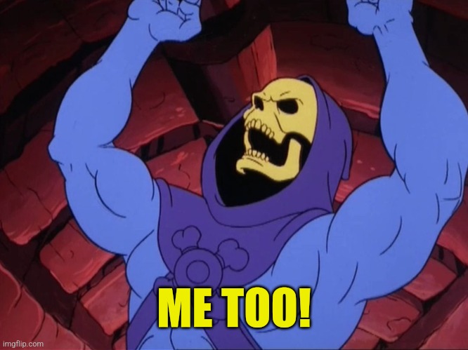 Skeletor | ME TOO! | image tagged in skeletor | made w/ Imgflip meme maker