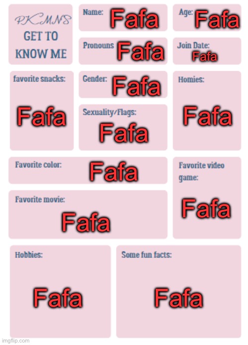 Fafa (Rip PKMN) | Fafa; Fafa; Fafa; Fafa; Fafa; Fafa; Fafa; Fafa; Fafa; Fafa; Fafa; Fafa; Fafa | made w/ Imgflip meme maker