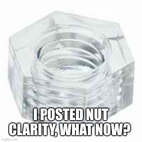 I am going insane I am going insane I am going insane I am going insane I am going insane I am going insane I am going insane I  | I POSTED NUT CLARITY, WHAT NOW? | made w/ Imgflip meme maker
